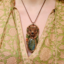 Load image into Gallery viewer, Brown Bear in the Forest Talisman ~ Labradorite