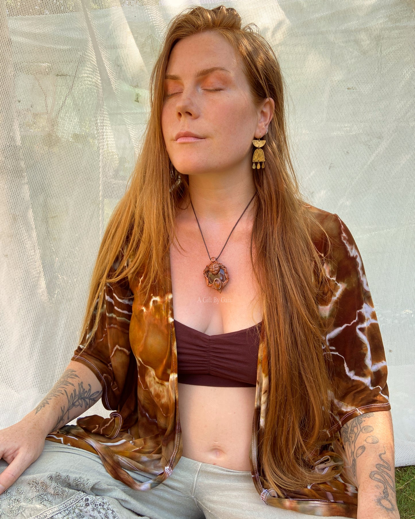 Fire Goddess Talisman Pendant ~ Carnelian & Natural Citrine
