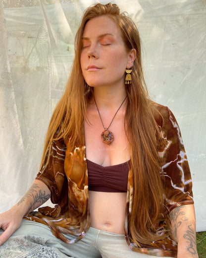 Fire Goddess Talisman Pendant ~ Carnelian & Natural Citrine