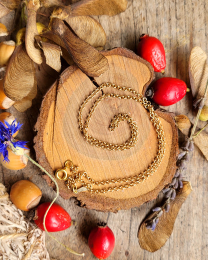 Gold plated Brass Belcher chain 18"