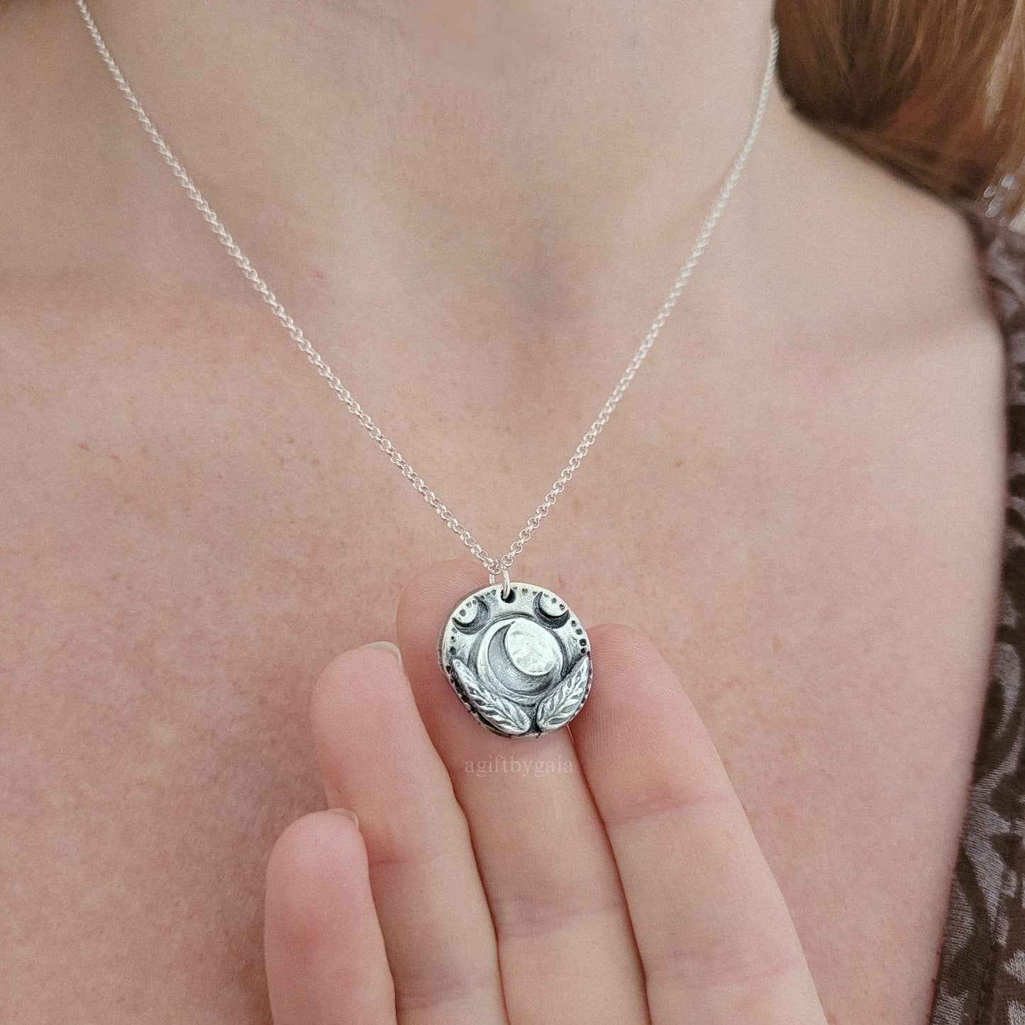 'Sacred Life' Spell Coin Talisman ~ Recycled Fine 999 Silver