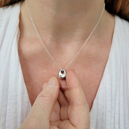 Stackable Hag stone Talismans ~ Recycled Fine Solid Silver