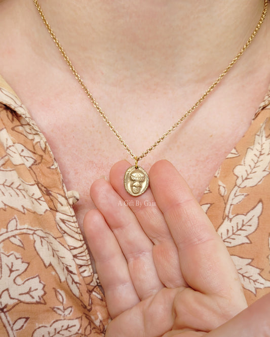 Mini Mushie Coin Talisman ~ Bronze