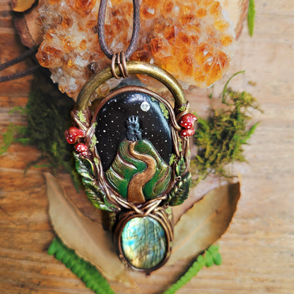 Glastonbury Tor by Moonlight Talisman ~ Labradorite