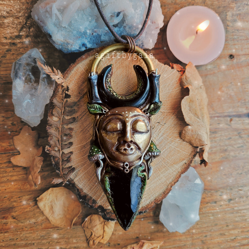 Goddess of the Dark Candle Talisman ~ Black Obsidian