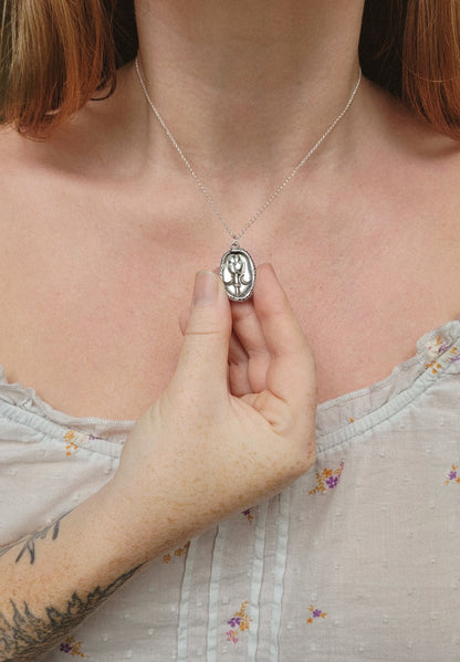 Luna Lavender Coin Talisman ~ Fine Silver