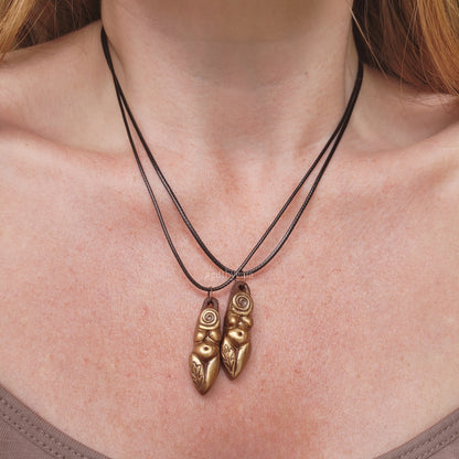 Oak & Spiral Clay Goddess Talisman