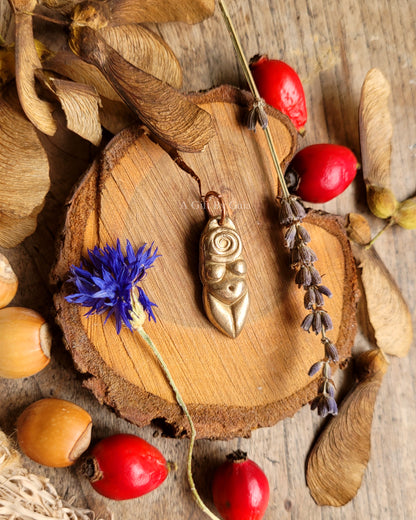 Spiral Goddess Talismans ~ Bronze