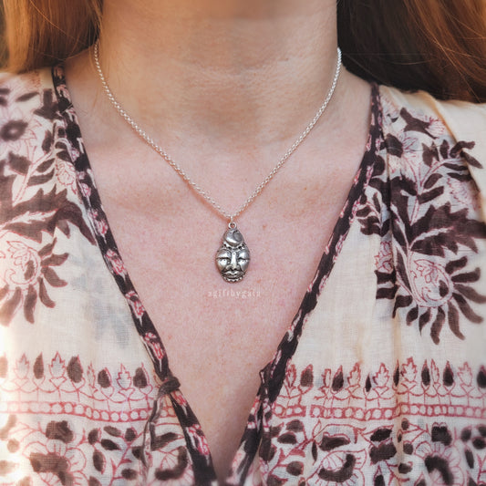 Lunar Goddess Talisman ~ Fine recycled Silver