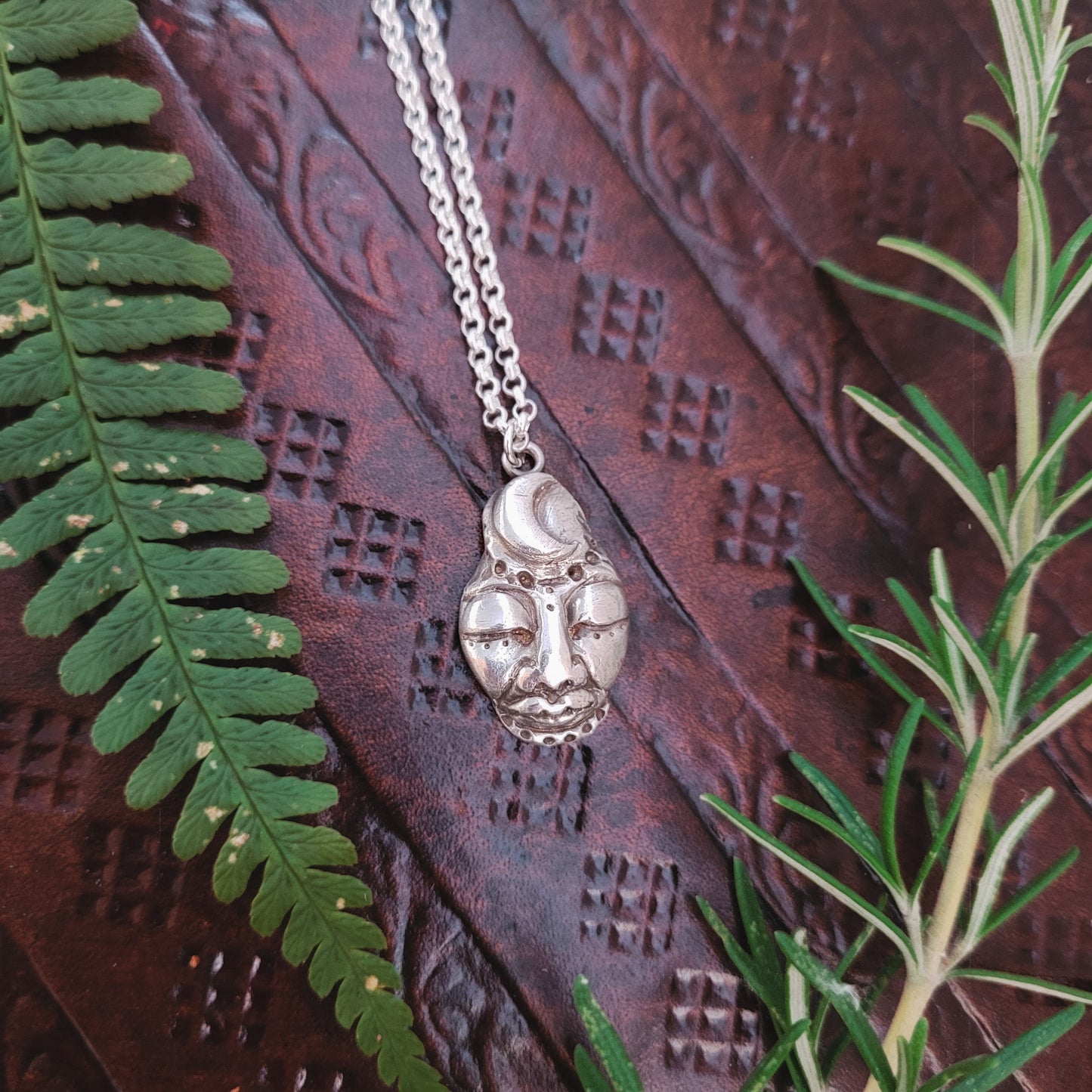 Lunar Goddess Talisman ~ Fine recycled Silver