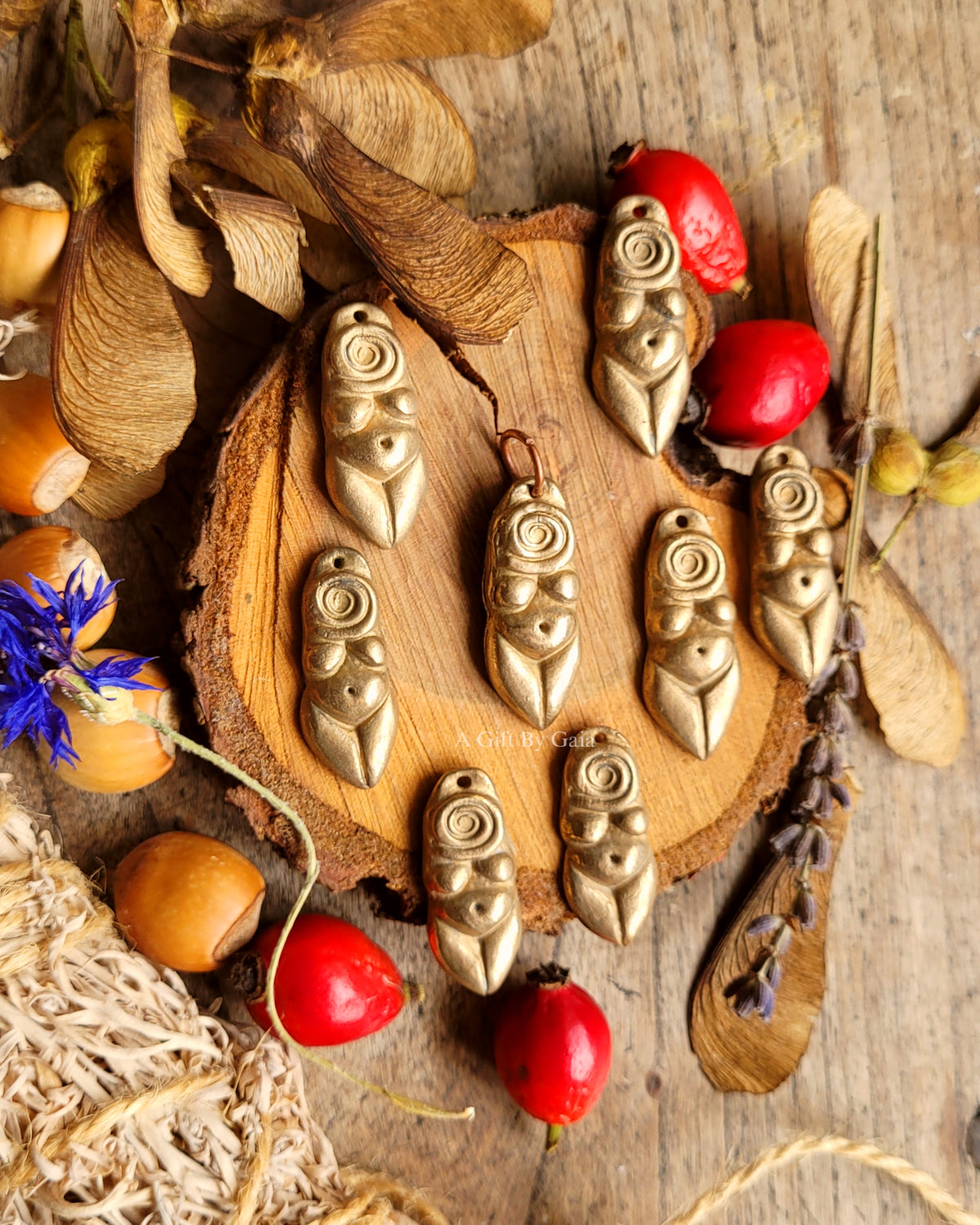 Spiral Goddess Talismans ~ Bronze