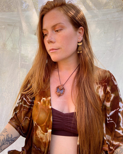 Fire Goddess Talisman Pendant ~ Carnelian & Natural Citrine