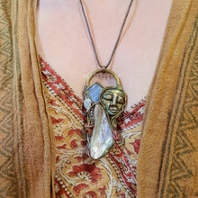 Load image into Gallery viewer, Ocean Goddess Talisman ~ Blue Lace Agate &amp; Abalone Shell