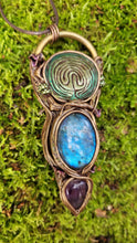 Load image into Gallery viewer, The Labyrinth Talisman ~ Amethyst &amp; Blue Labradorite