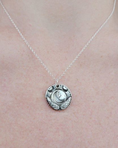 'Sacred Life' Spell Coin Talisman ~ Recycled Fine 999 Silver