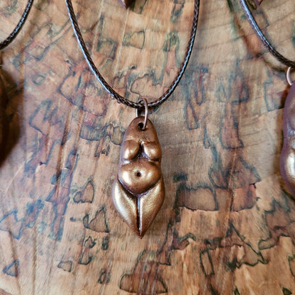 Clay Copper Goddess Pendant