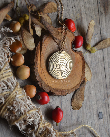 Labyrinth Talisman ~ Bronze