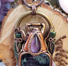 Load image into Gallery viewer, Hearth Witch Talisman ~ Kambaba Jasper &amp; Amethyst