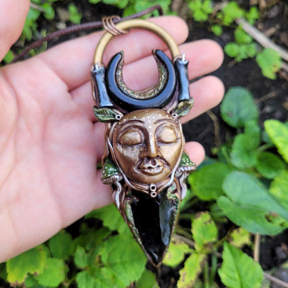 Goddess of the Dark Candle Talisman ~ Black Obsidian