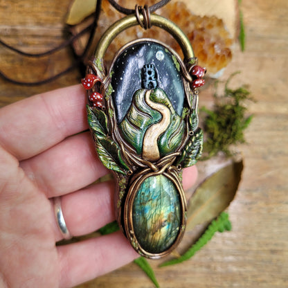 Glastonbury Tor by Moonlight Talisman ~ Labradorite