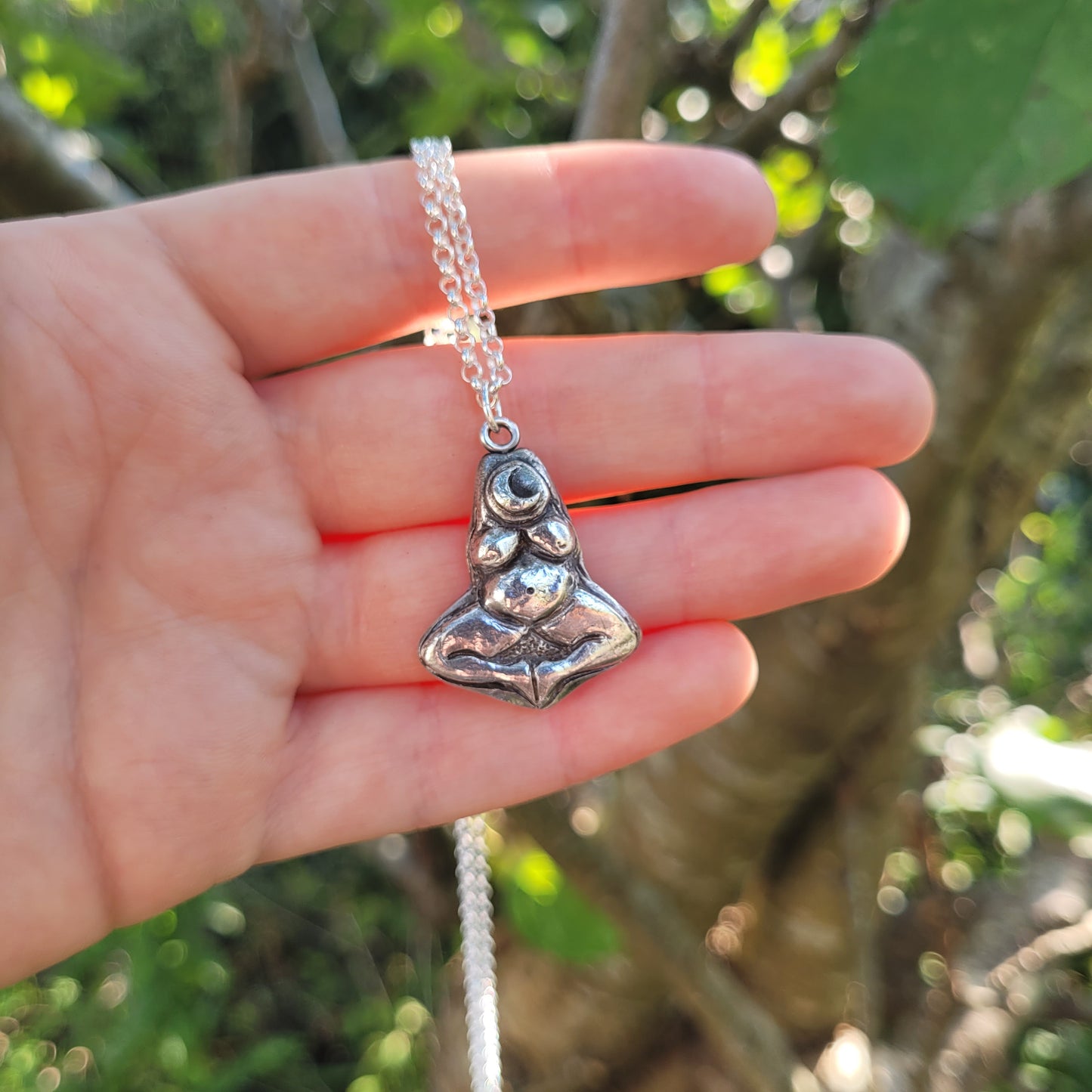 Venus Moon Talisman ~ Fine recycled Silver