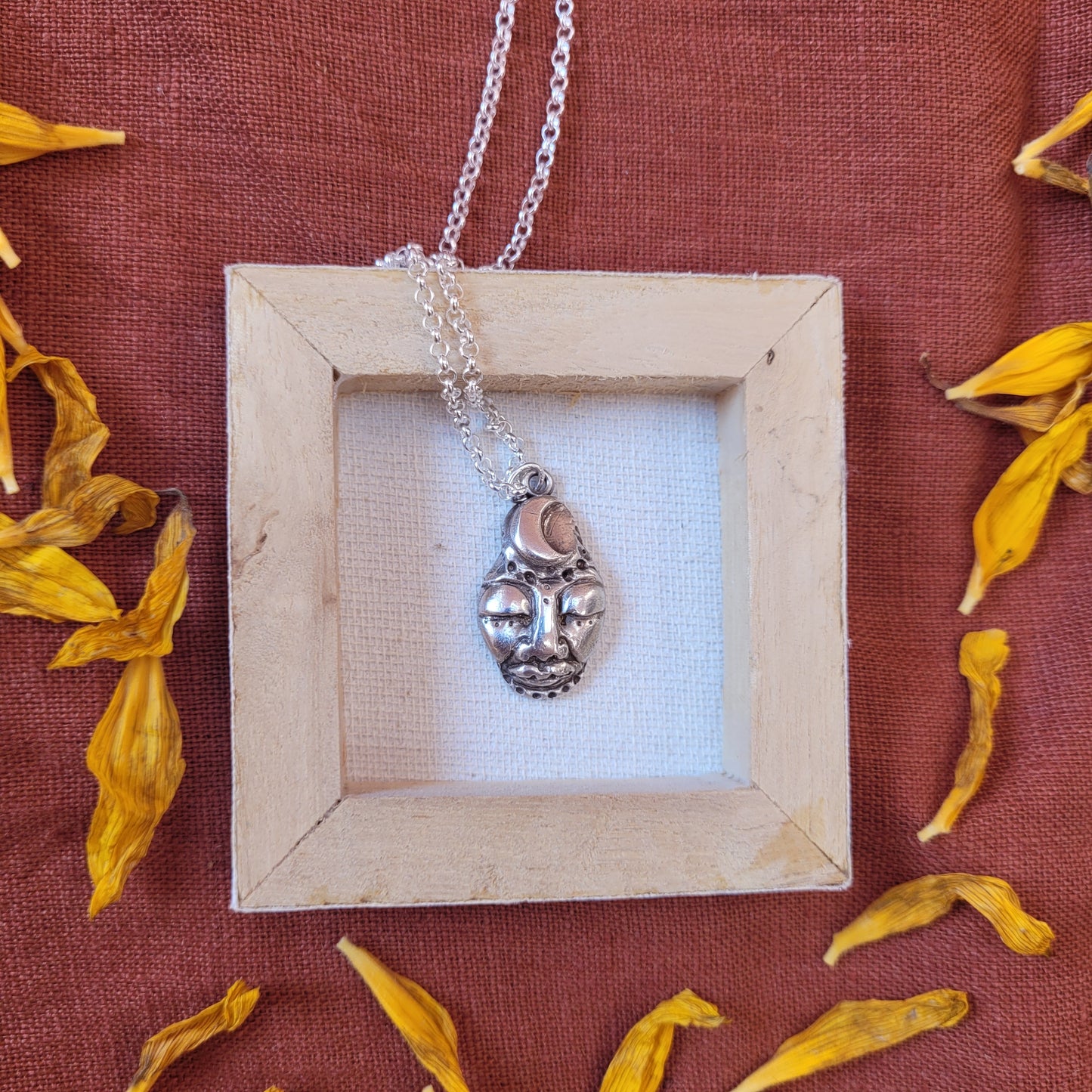 Lunar Goddess Talisman ~ Fine recycled Silver