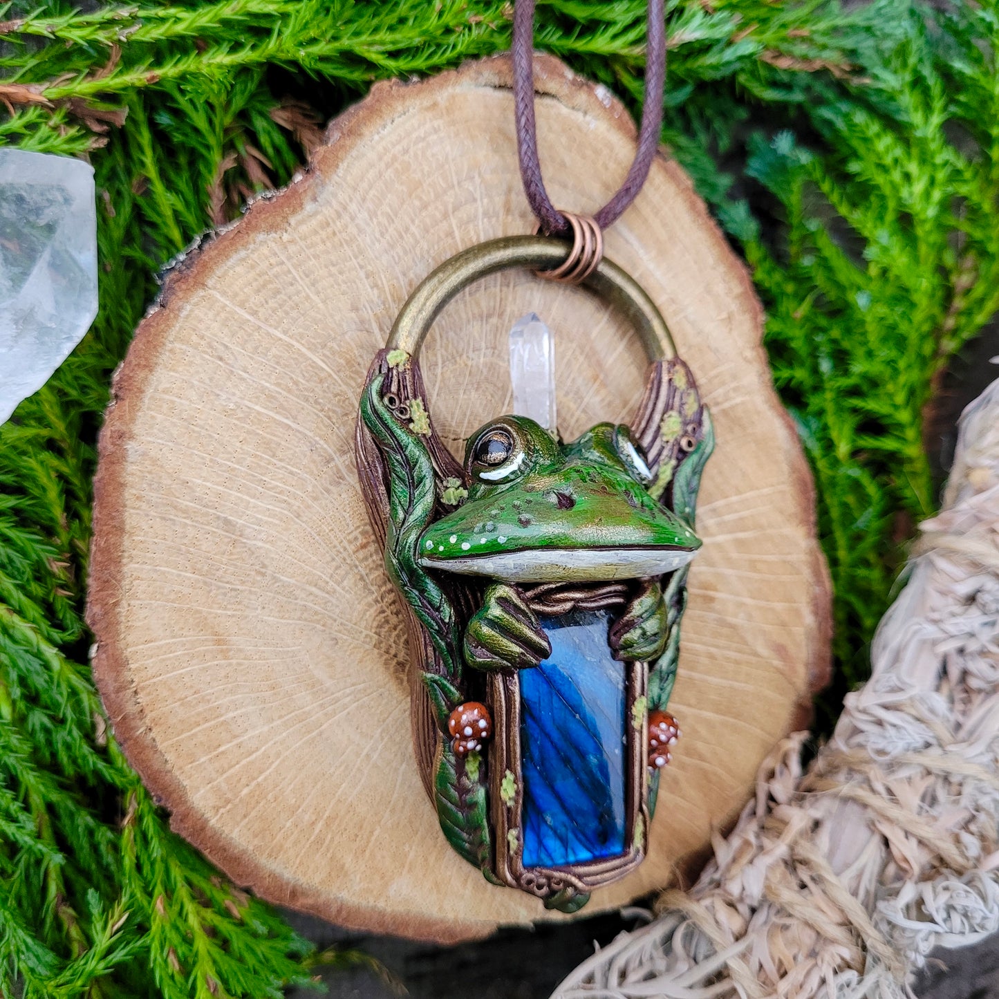 Prosperous Frog Talisman ~ Blue Labradorite