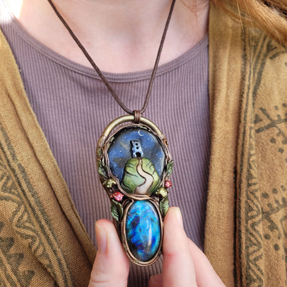 Glastonbury Tor by Moonlight Talisman ~ Labradorite