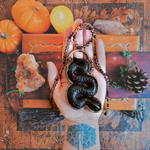 Load image into Gallery viewer, Sacred Serpent Golden Obsidian Crystal Beaded Talisman