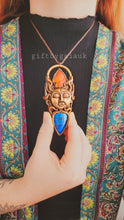 Load image into Gallery viewer, Sun Goddess Talisman ~ Carnelian Arrowhead &amp; Blue Labradorite