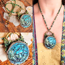 Load image into Gallery viewer, Majestic Lion Forest Beaded Talisman