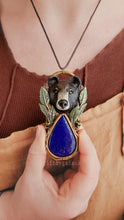 Load image into Gallery viewer, Black Bear in the Sage Brush Talisman ~ Lapis Lazuli