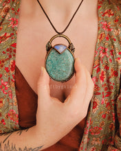 Load image into Gallery viewer, Sacred Soothing talisman ~ Amazonite &amp; Rainbow Moonstone
