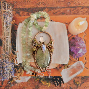 Welcome, Divine Blessings ~ Statement Crystal beaded Talisman