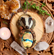 Load image into Gallery viewer, Badger in the Ferns Talisman ~ Labradorite