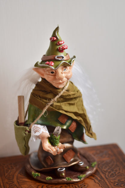 Maud, The Kind Witch of the Woods. OOAK Art Doll